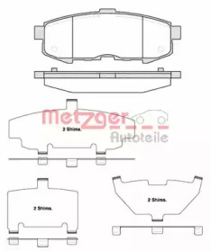 Комплект тормозных колодок METZGER 1160.00